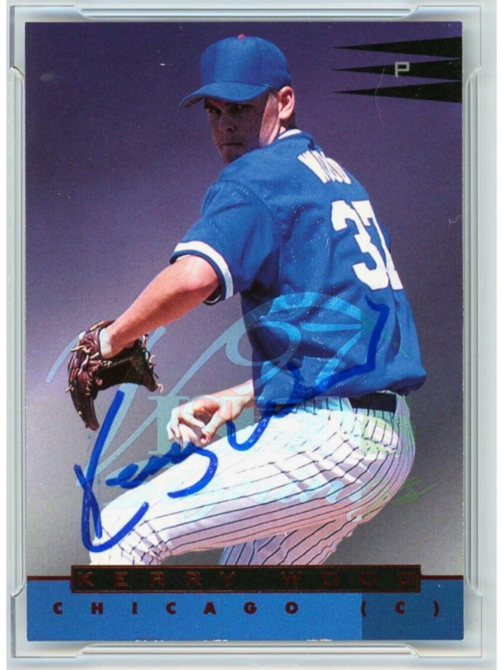 Kerry Wood Signed 1997 Score Board Visions Signings #7 Cubs BAS Slabbed Auto MLB